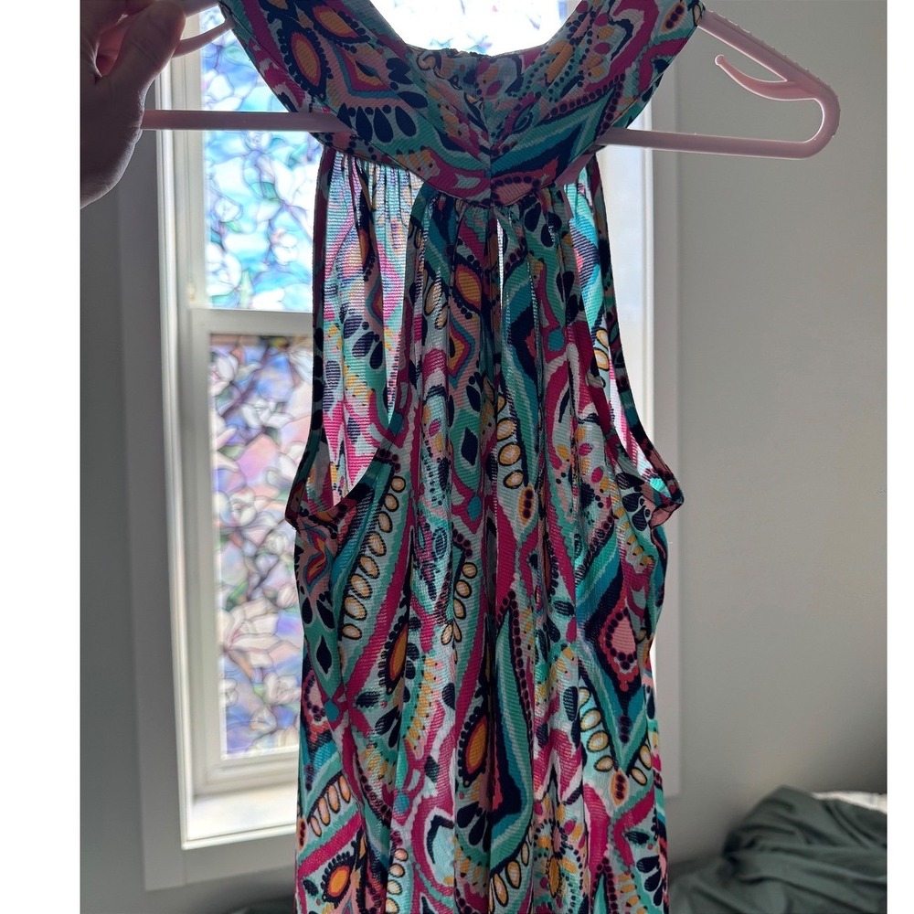 Lilly‎ Pulitzer Halter Top XS Multicolor Geometric Easter Paisley Spring Art - Picture 7 of 8